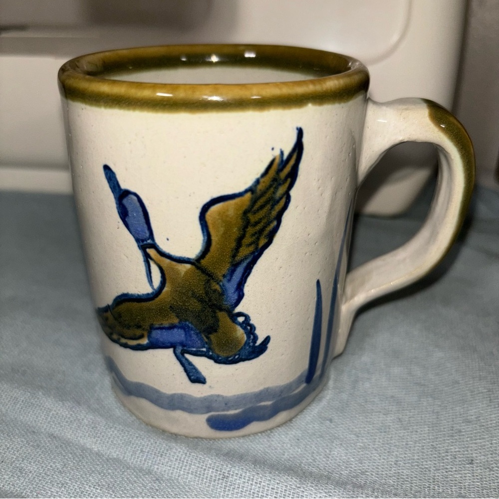 vintage 🦆 louisville stoneware made in kentucky flying duck mug 🦆